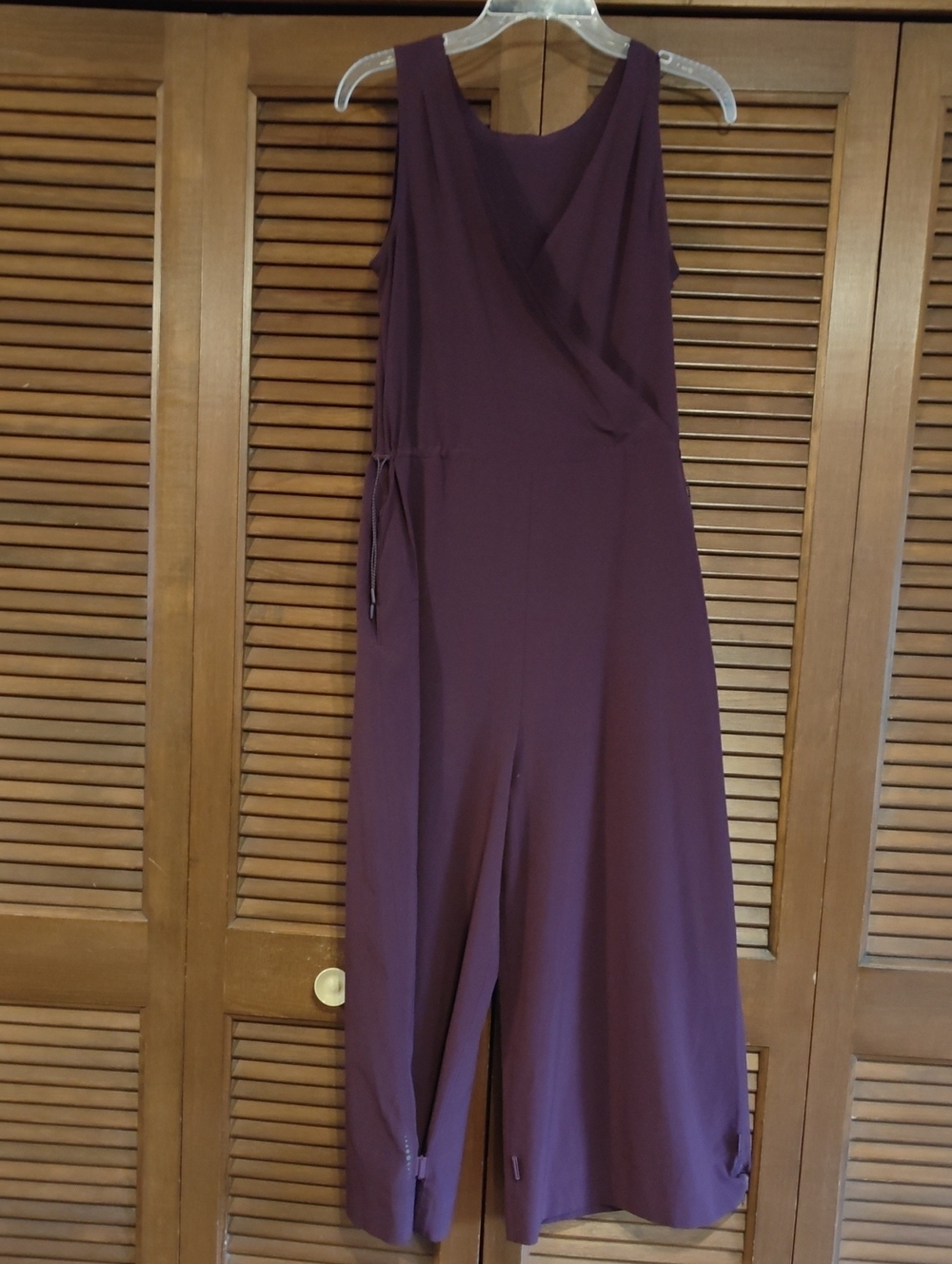Sleeveless Plum Wide-Leg Jumpsuit